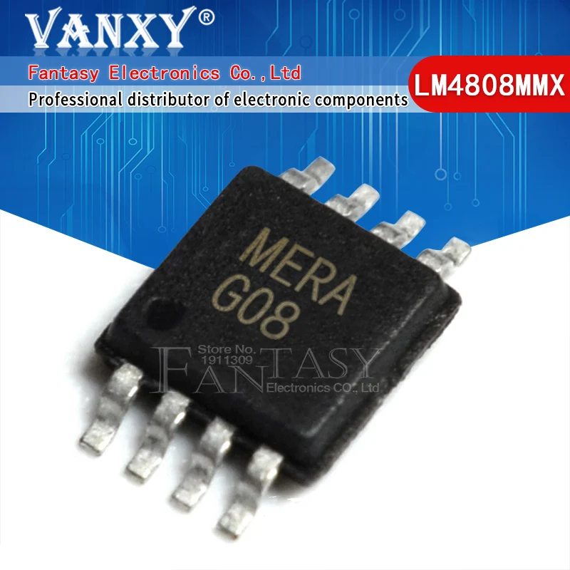 

10pcs LM4808MMX G08 MSOP8 LM4808 MSOP-8 LM4808MM MSOP