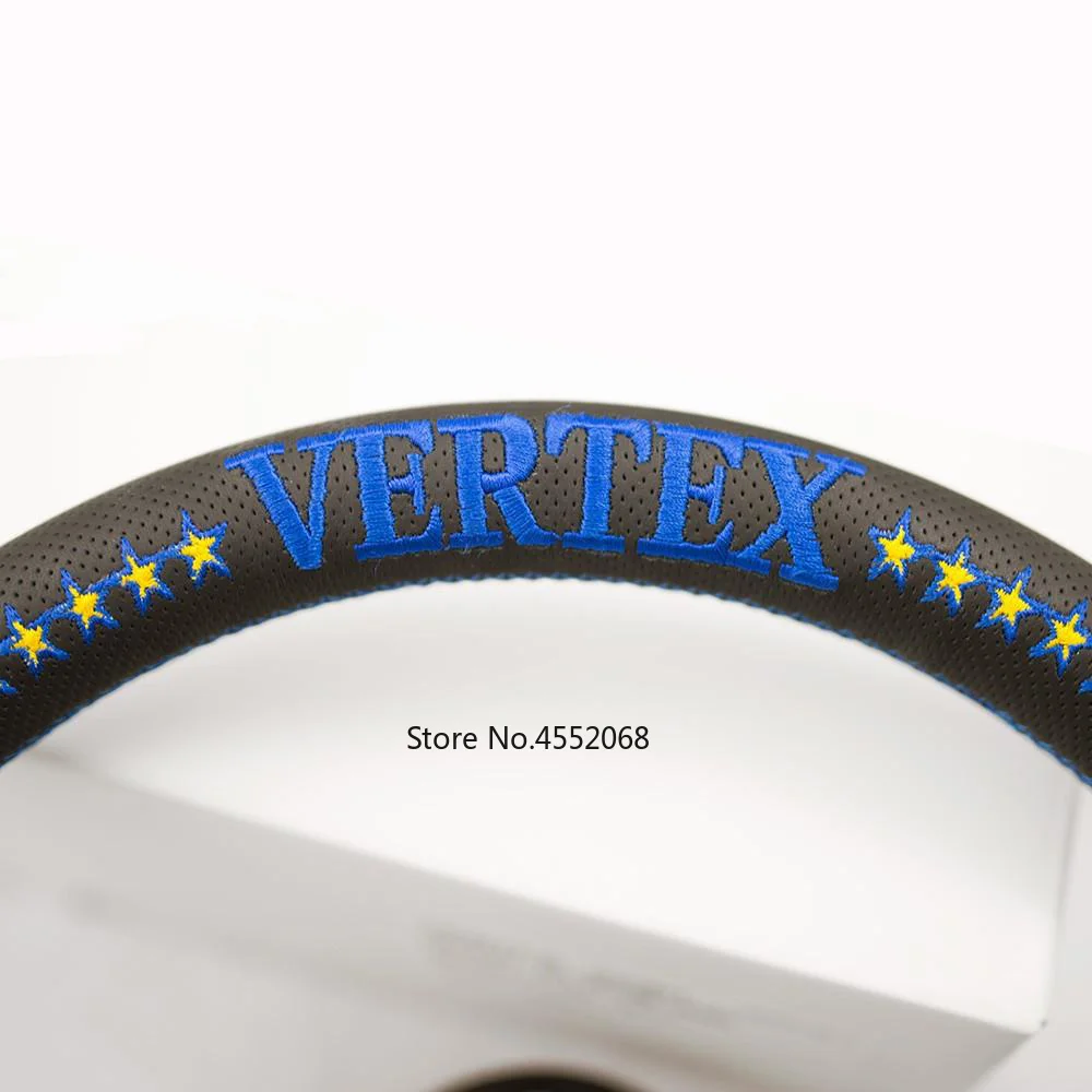 VERTEX 10 звезд 330 мм jdm гоночное черное рулевое колесо из натуральной кожи для