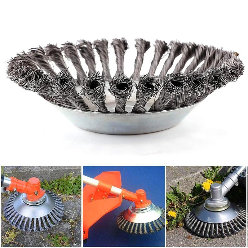 6inch Steel Wire Grass Trimmer Head Tray Brush Rotary Wheel Edge Break-proof Safe Strimmer Parts Tool | Инструменты