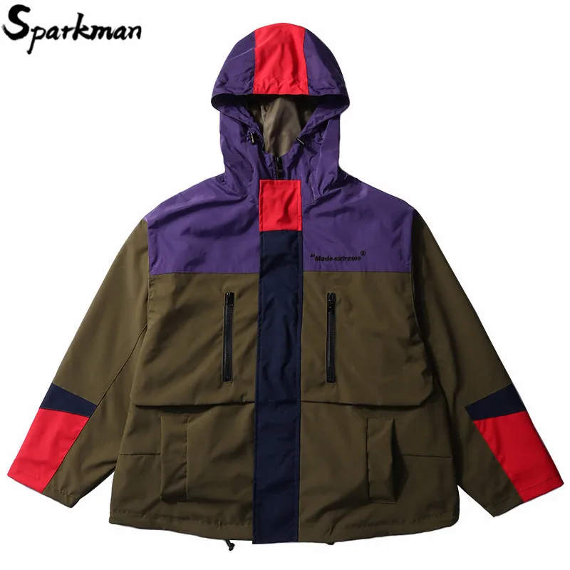 Хип Хоп Уличная куртка с капюшоном негабаритный 2019 весенний мужской модный