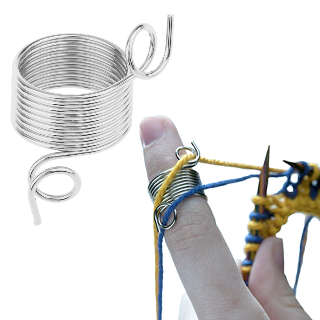 2 шт. металлическая пряжа Руководство Вязание наперсток для вязания ремесла