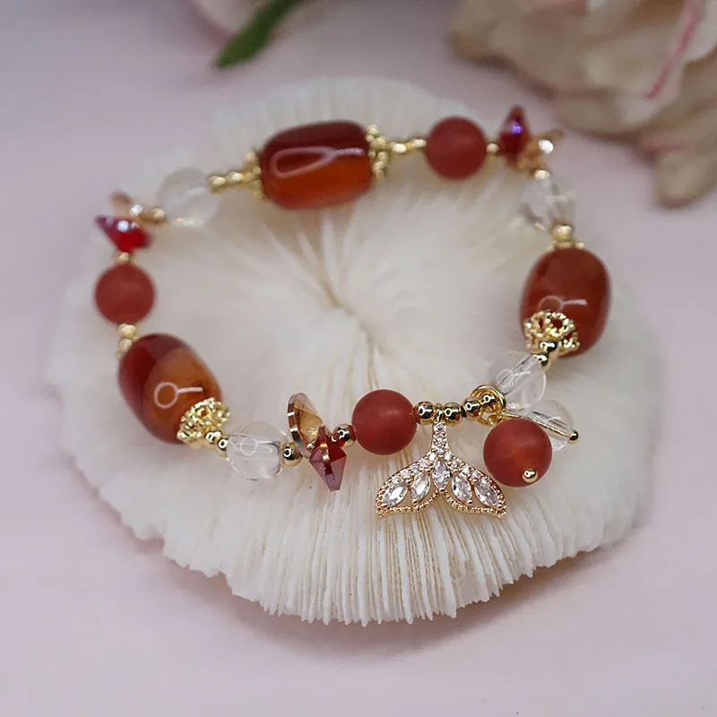 

Fishtail Fashion Agate Natural Stone Bracelets Women Jewelry