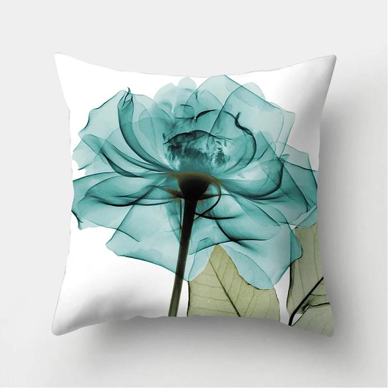 

watercolor flower Pattern Decorative Cushions Pillowcase Polyester Cushion Cover Throw Pillow Sofa Decoration Pillowcover 40918