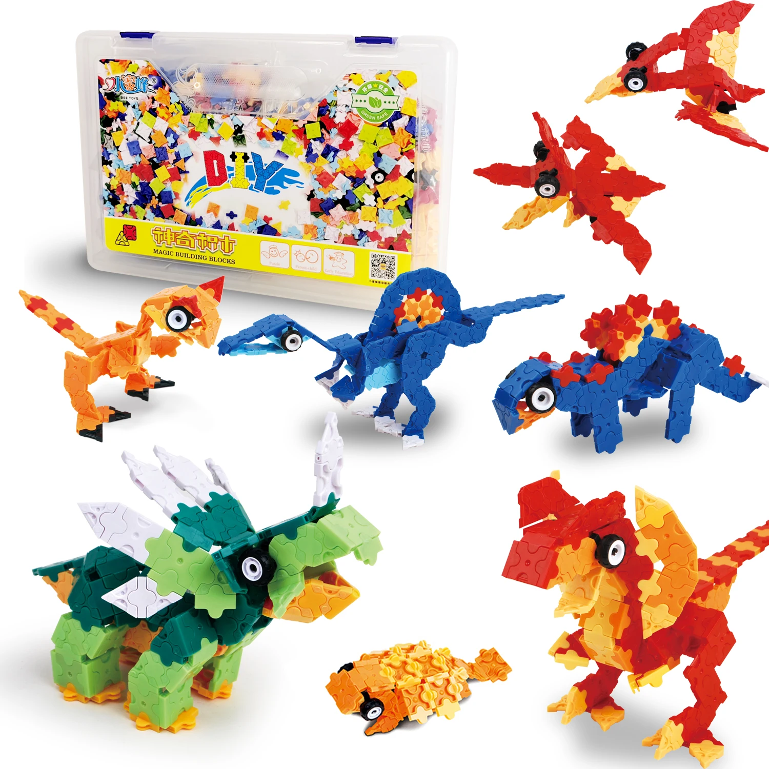 

Конструктор динозавр, 1620 деталей, детские развивающие игрушки, совместимые с Laq, игрушки для родителей и детей, инструменты для обучения «сд...