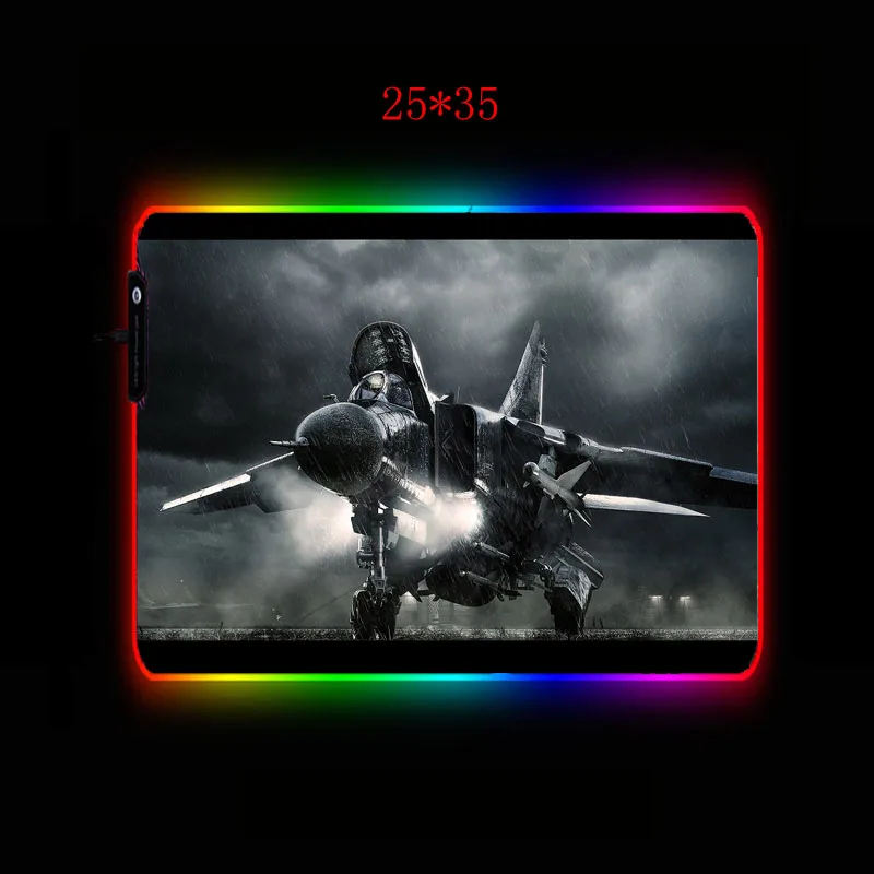

Mairuige Aircraft RGB Colorful Gaming Large Mouse Pad Gamer Led Computer pad Big Mat PC Desk Play with Backlit