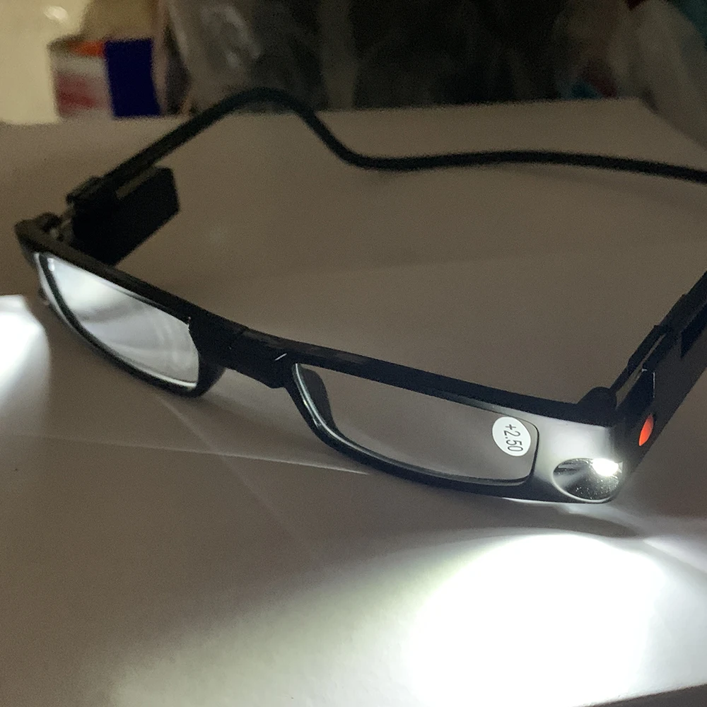 Магнитные очки для чтения со светодиодсветильник кой складные пожилых людей |
