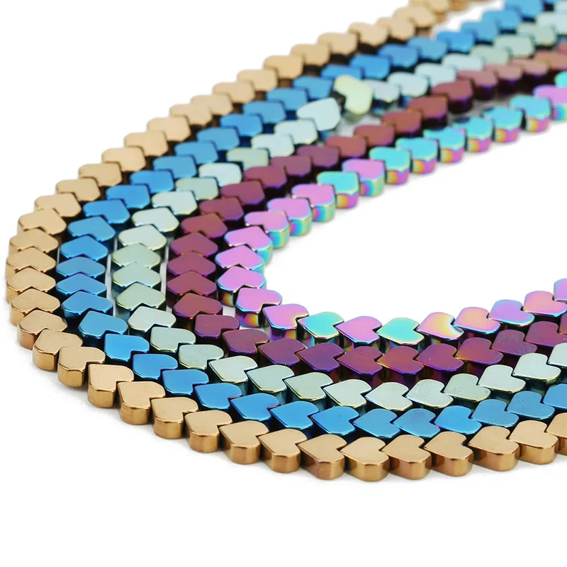 

6mm Natural Stone Beads Love Heart Shape Hematite Beads Assorted For Jewelry Making Diy Bracelet