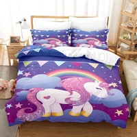 kuup unicorn digital printing duvet cover euro bedding set queen home textile luxury pillowcase bedroom 220x240 3pcs no sheet