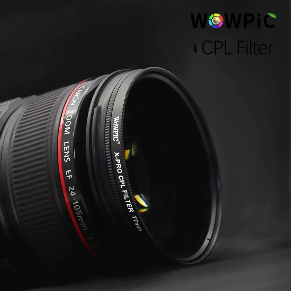 Поляризационный фильтр WOWPIC CPL 49 52 мм 55 58 62 67 72 77 82 объектив Filtre фото для Canon Nikon Sony
