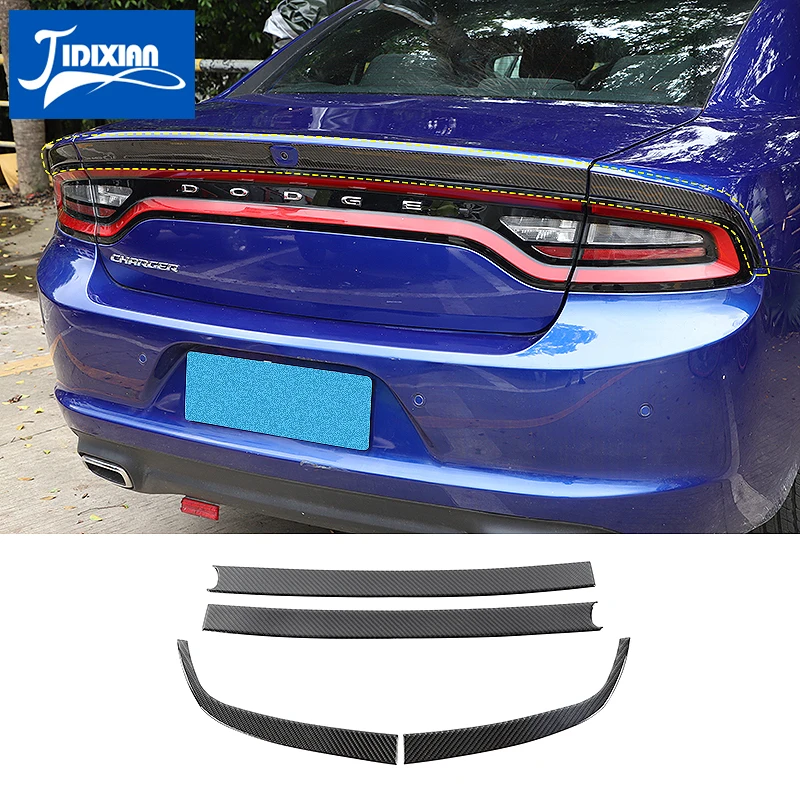 

JIDIXIAN Car Stickers for Charger 2015+ Car Rear Tail Door Trim Strip Decoration Cover for Dodge Charger 2015+ Accessories