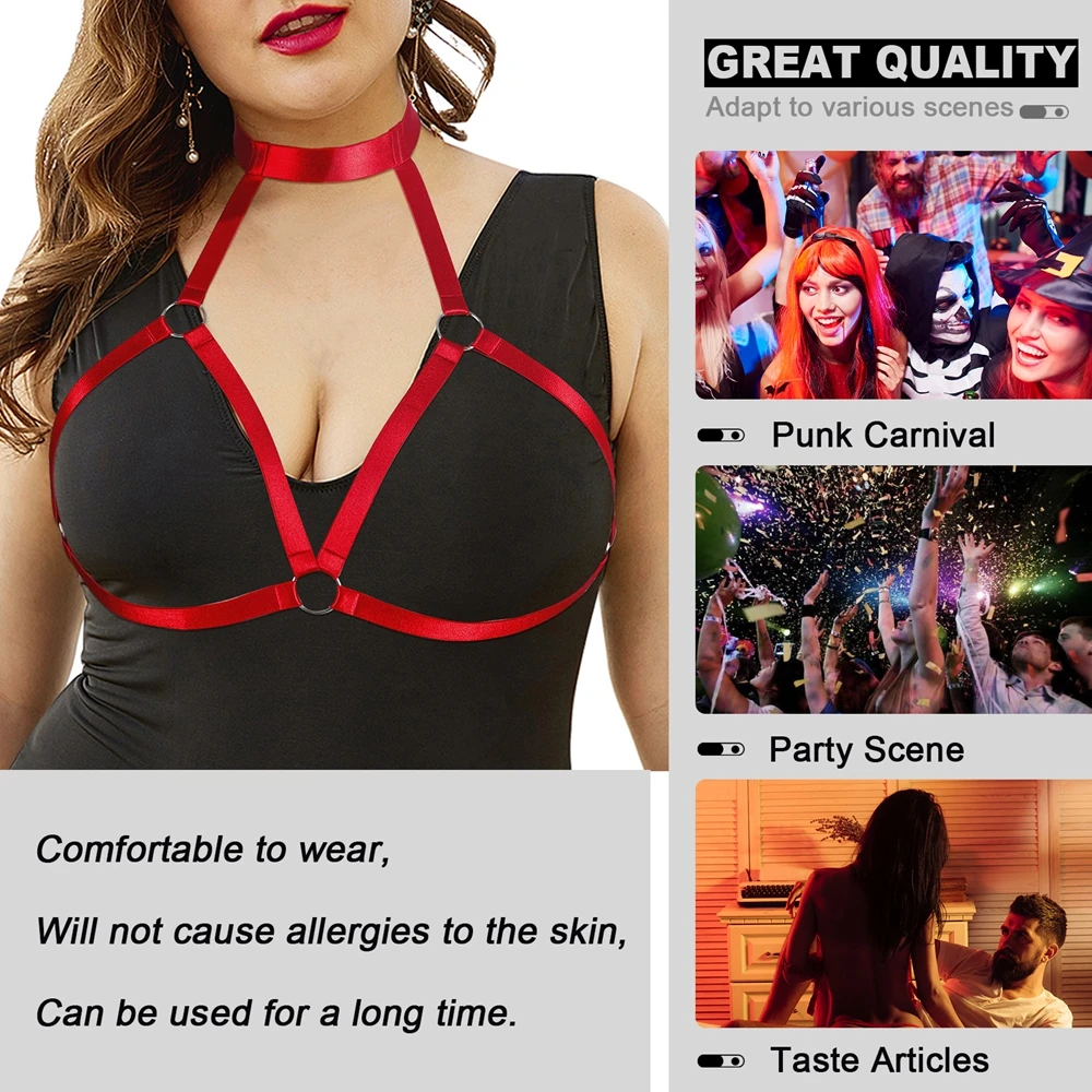 Готическая одежда женское нижнее белье чулки ремни с бретельками в виде