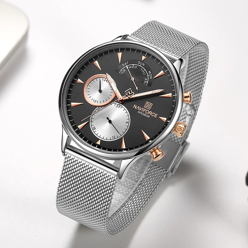 NAVIFORCE Лидирующий бренд мужские спортивные часы Роскошные Кварцевые