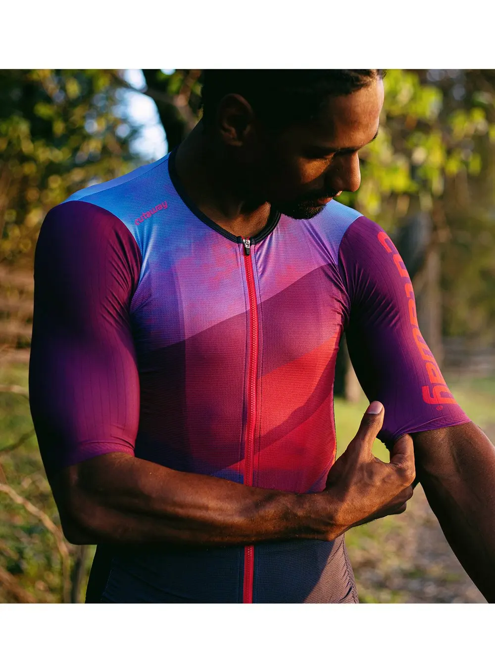 

Cutaway Men's Cycling Jersey Short Sleeves Moisture Wicking Quick-Drying Mesh Maillot De Ciclismo Manga Corta Para Hombre Summer