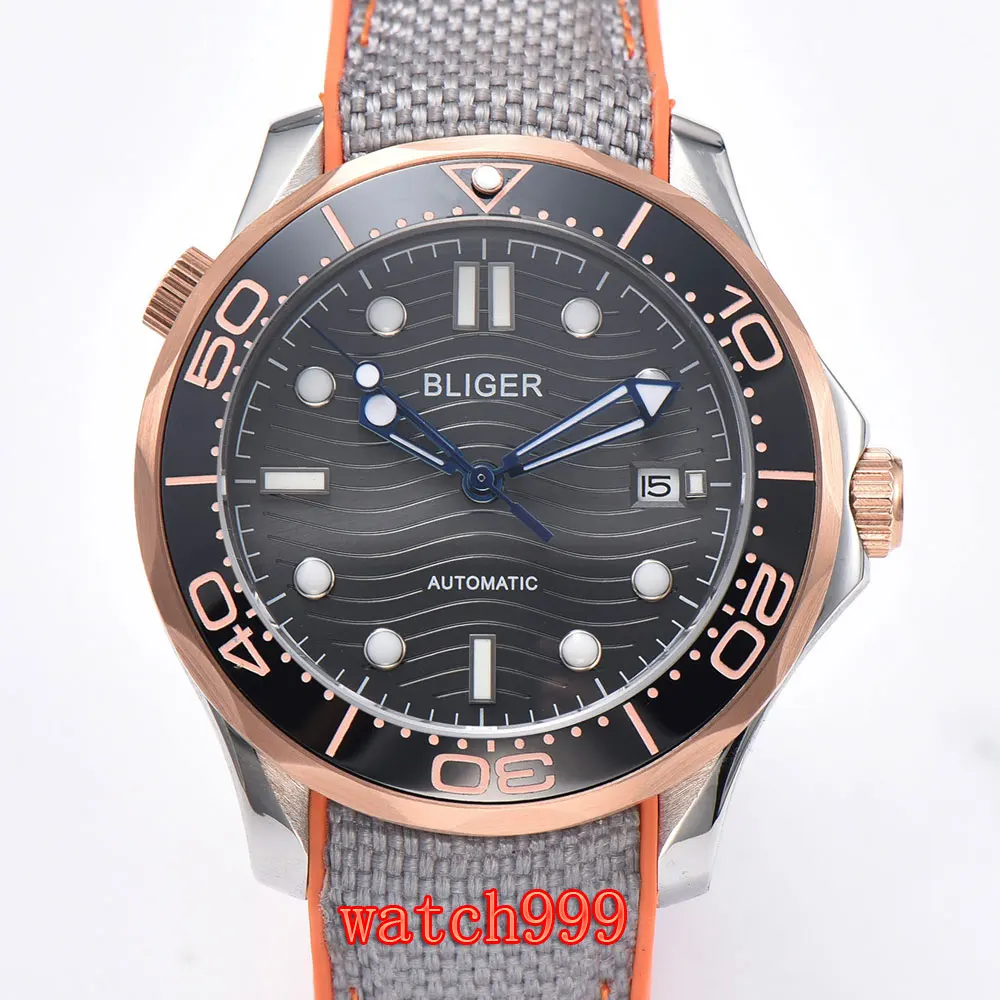 Часы Bliger женские механические Автоматические модные автоматические с черным