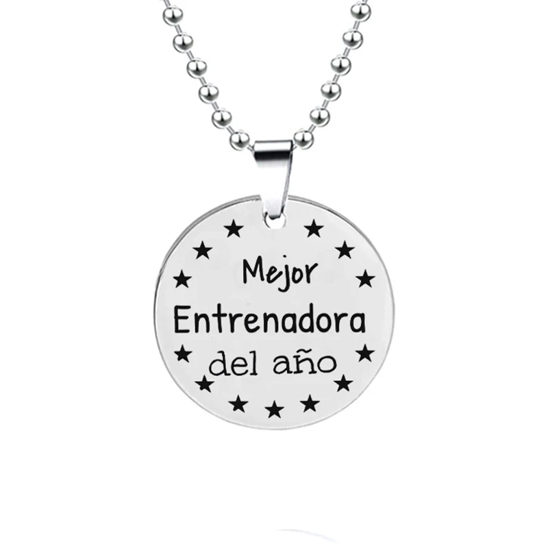 Новинка 2021 ожерелье из нержавеющей стали с гравировкой для женщин и мужчин