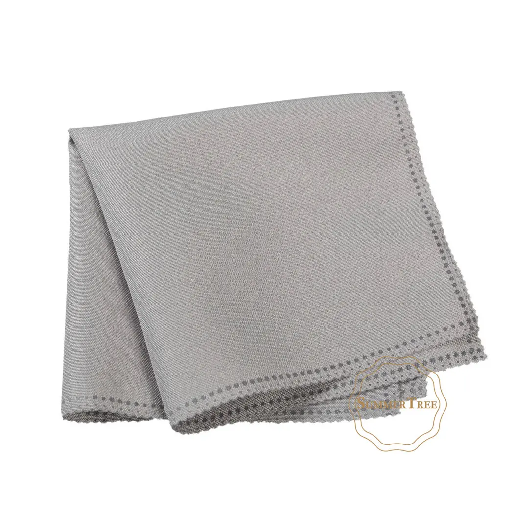Grey 10 льняных салфеток носовой платок из полиэстера 1" X 12" ткань Diner Свадебная вечеринка Рождество событие поставка 30 см* 30 см много цветов - Цвет: Grey