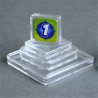 10pieces high quality 10 size square clear plastic acrylic protector containers case for token board game holder boxes