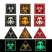 biohazard patch military armband badge sticker decal applique embellishment gas mask glow in dark tactical patches