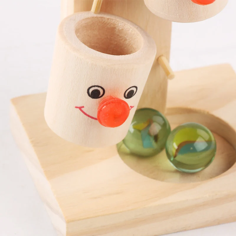 Children's Educational Toys Wooden Clown Pour Table Fun Parent-Child Interactive Tabletop Game Marble Gift | Игрушки и хобби