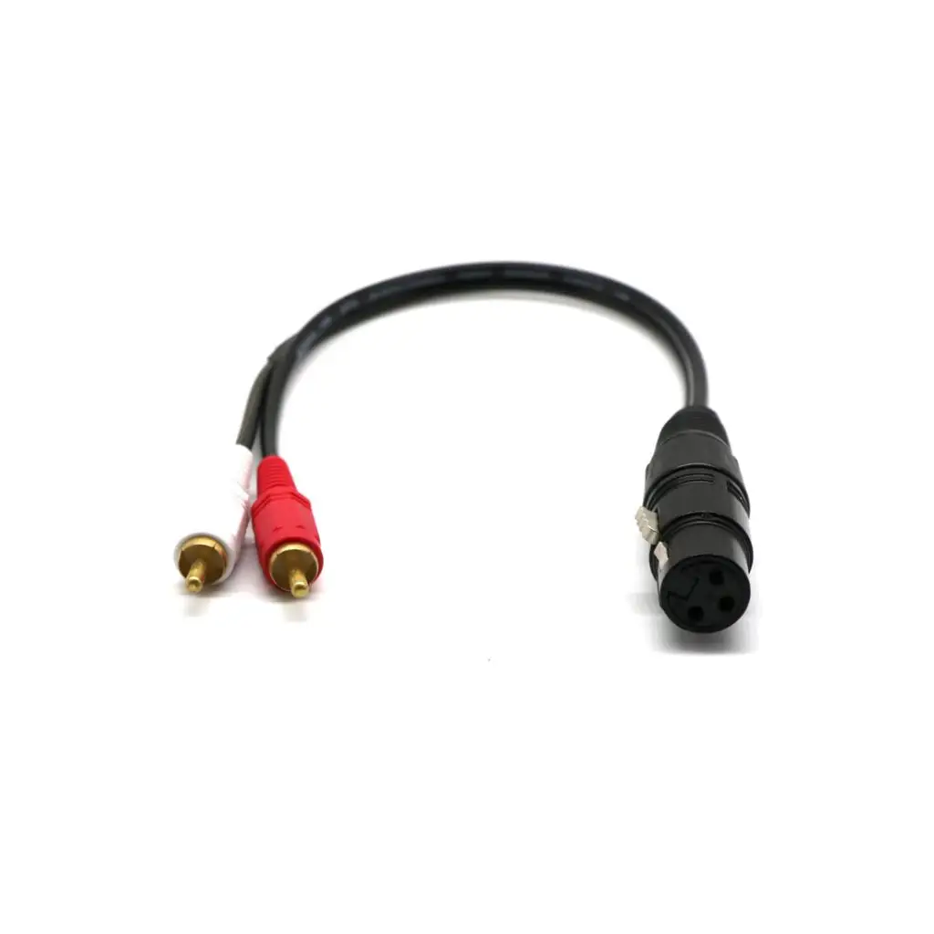 1-футовый XLR гнездовой к 2 RCA Штекерный аудио адаптер Y сплиттер кабель | Спорт и