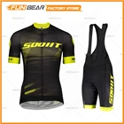 Мужская велосипедная одежда, комплект из Джерси с коротким рукавом, форма для велосипедной команды Scottful 2020, летний велосипедный тренировочный костюм, дышащая облегающая одежда