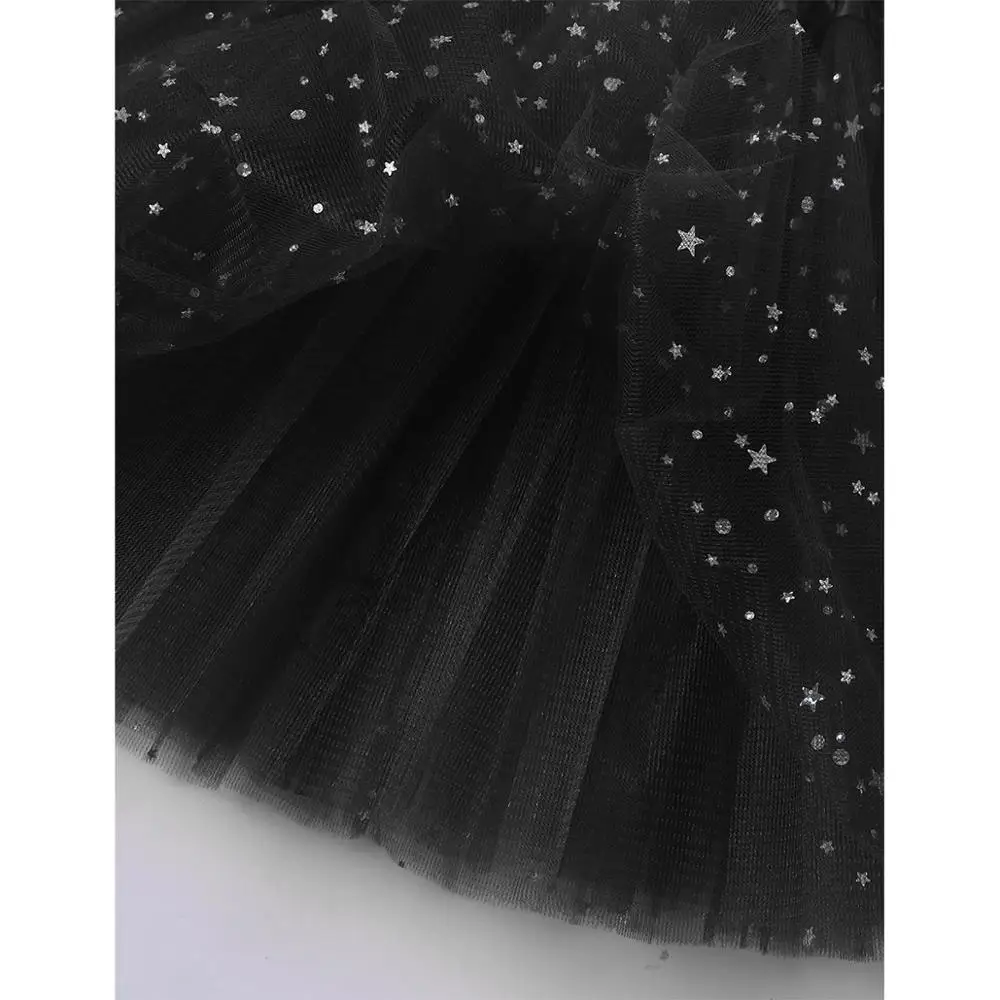 Балетная юбка с блестками и блестящими звездами Одежда для танцев девочек