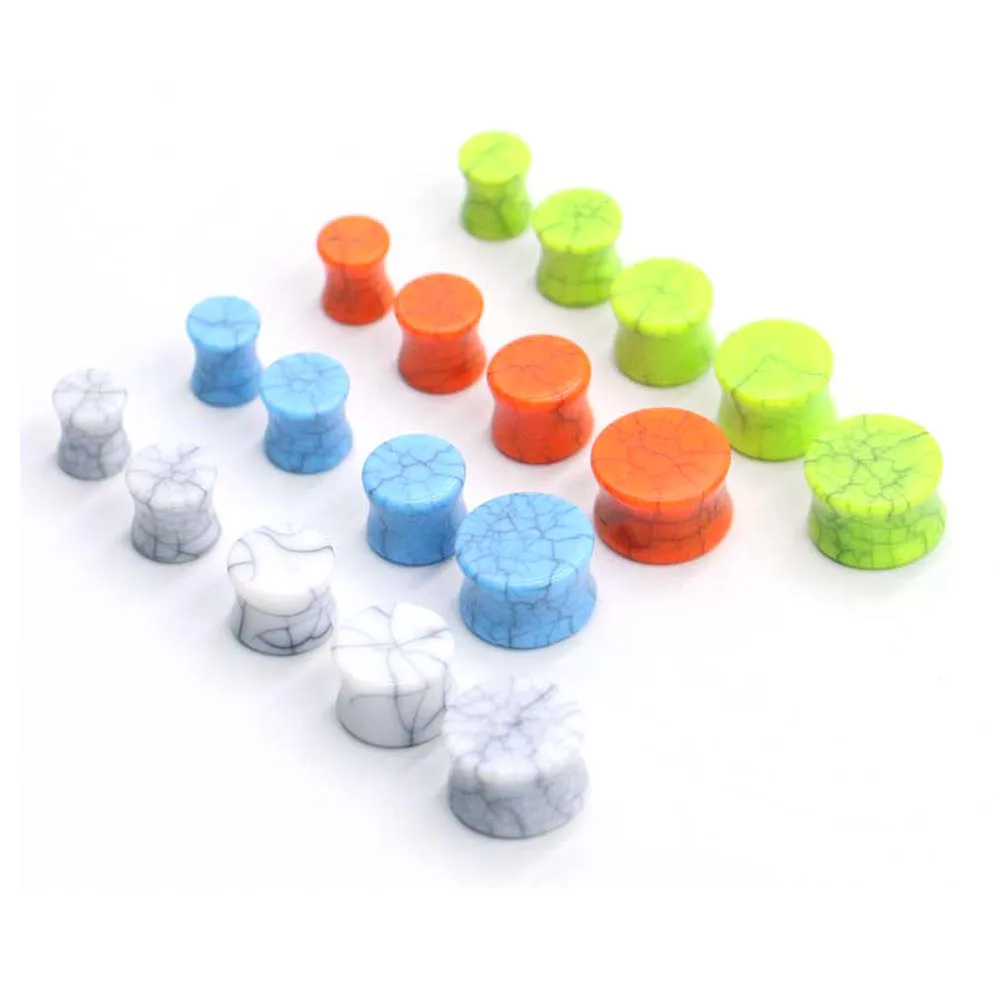Новая распродажа, расширитель для ушей, карамельный цвет, пирсинг, 1 пара каменных пробок, туннели, носилки, измерительные приборы, пирсинг, ювелирные изделия, подарок на день рождения