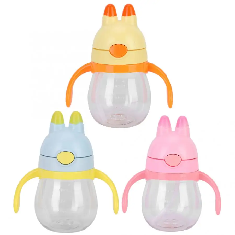 200 мл милая детская чашка для кормления Rabbite с соломинкой без бисфенола детей