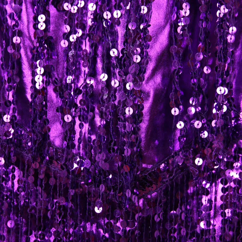 

Sequin Tassel Latin Dance Dress Adult Double V-neck Female Stage Performance Cha Samba Rumba Costume