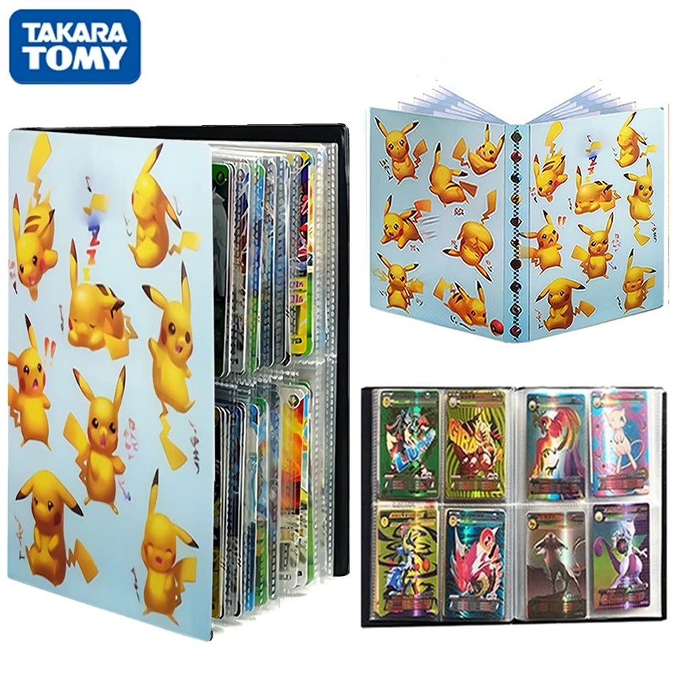 

TAKARA TOMY 240PCS Pokemon Cards Album Book Game Card Cool MEGA GX Collectors Folder Kawaii Anime Cartoon Pikachu Binder Kid Toy
