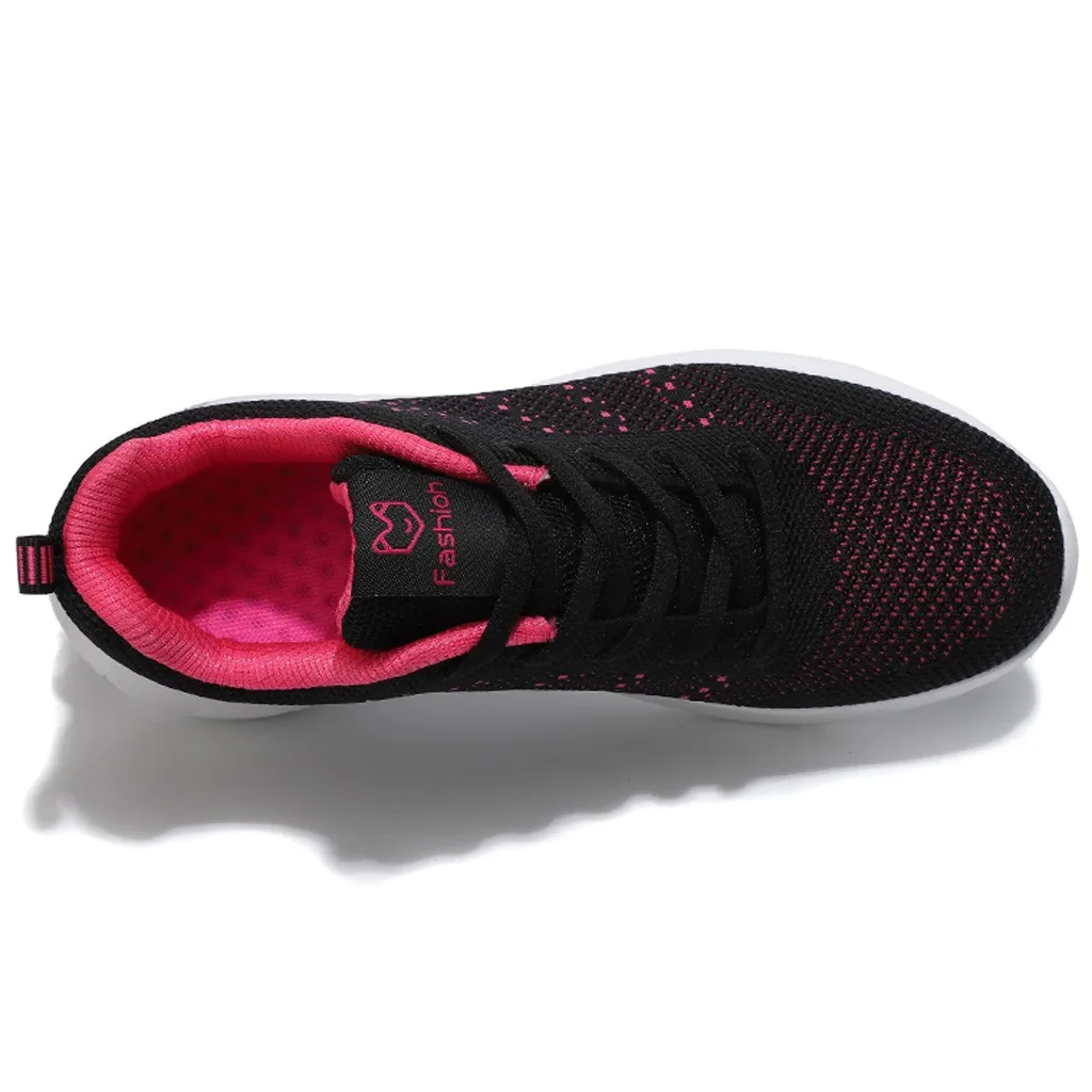 Женская повседневная обувь модная дышащая прогулочная сетчатая со шнуровкой