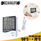 Цифровой измеритель температуры и влажности, комнатный и уличный электронный термометр, гигрометр, измеритель влажности с часами