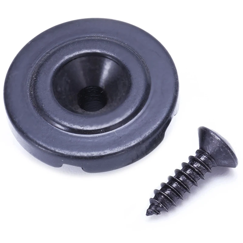 

2 Pcs Golden Electric Bass Guitar String Retainers Tree Black & 4Pcs Guitar Tuning Pegs Electric Bass Tuner Peg