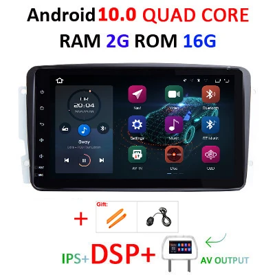 2G 16 IPS DSP full DSP ips 2 Din Android 10 автомобильный DVD Мультимедиа gps для Mercedes/Benz/CLK/W209/W203/W208/W463/Vaneo/Viano/Vito Авто Радио Аудио obd2 - Цвет: 2G 16 IPS DSP full