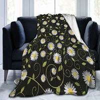flannel sheet soft comfortable chrysanthemum spring autumn fleece blanket with daisies warm adult girls office 6080 inch