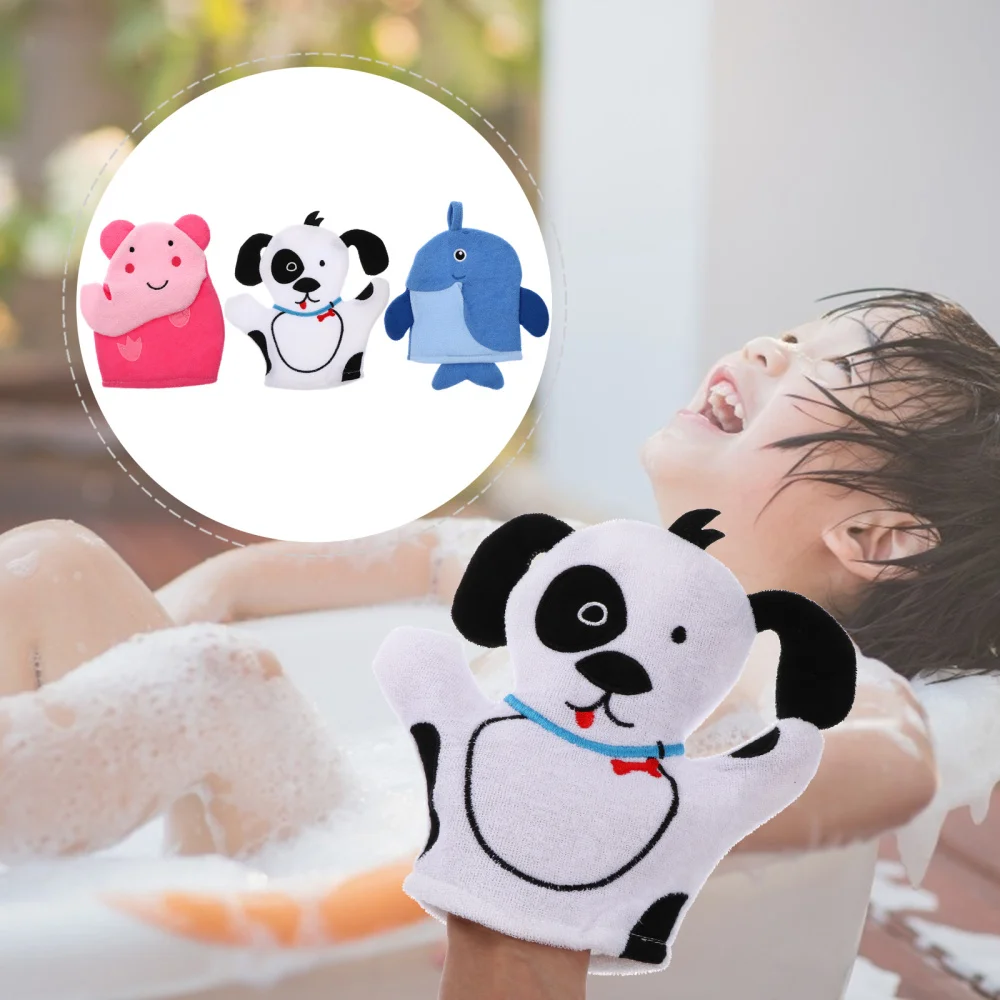 

3Pcs Kids Bath Sponge Glove Shower Bathing Mitt Loofah Scrubber for Baby Toddler