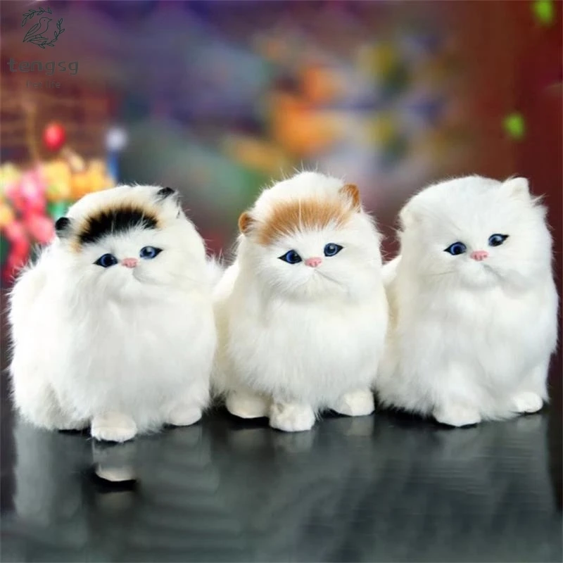 

Pet toy cat toy simulation model cat sound dog toy plush toy ornaments animal model cat cute sound toy
