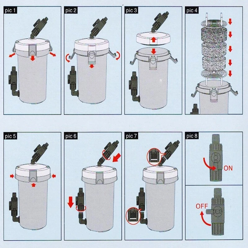 

220-240V Sunsun Mini External Aquarium Filter Canister Fish Marine Tank Pre Filter Cylinder Sponge Filter Aquairum Accessories