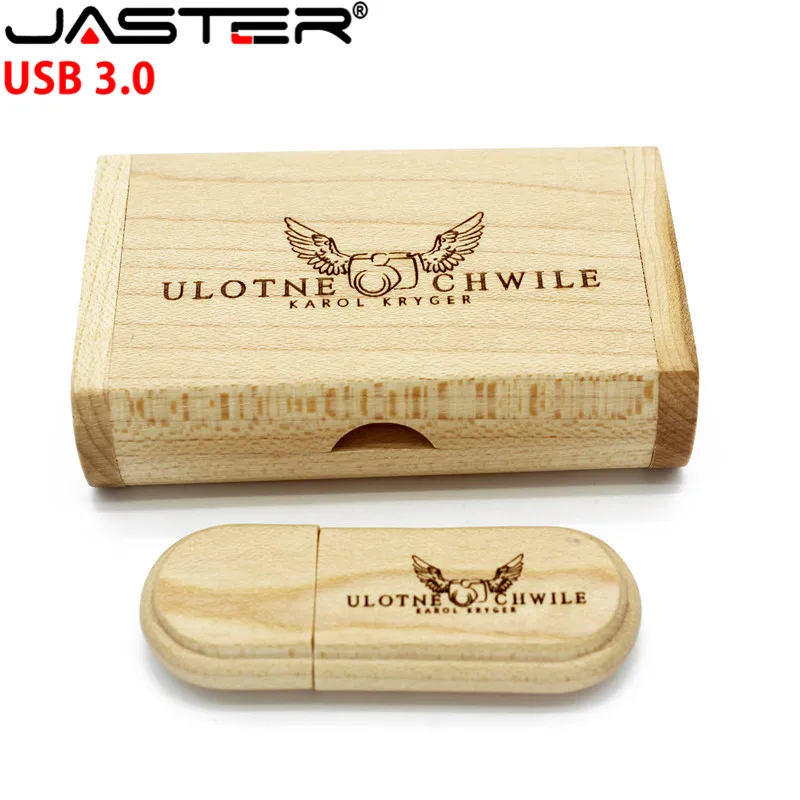 JASTER настраиваемый логотип флеш накопитель USB 3 0 4 ГБ 8 16 32 флешки из кленового