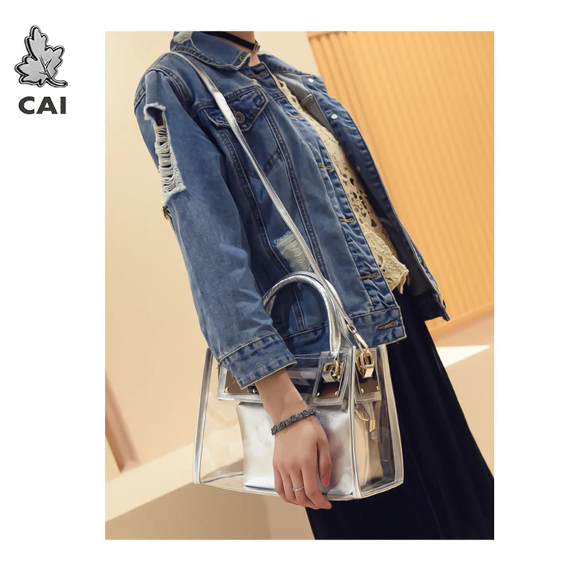 Fashion Transparent Women Shoulder Bags 2020 New Composite Bag for Female Shopping Wallet Phone Handbags High Quality