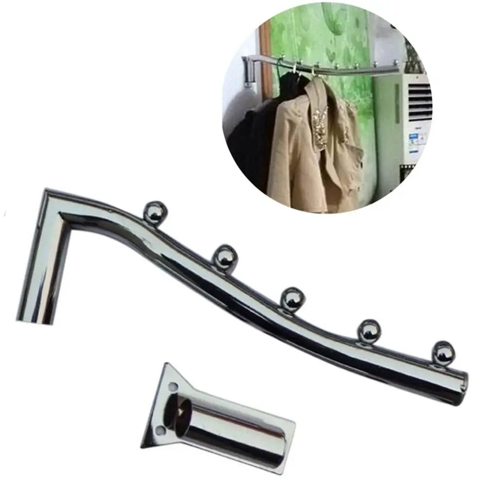 28CM Hanger Набор вешалок для одежды из нержавеющей стали ZKNOC, настенная вешалка для одежды, вешалка для одежды, крючок с поворотным кронштейном, держатель для одежды для ванных комнат - Цвет: 28CM Hanger