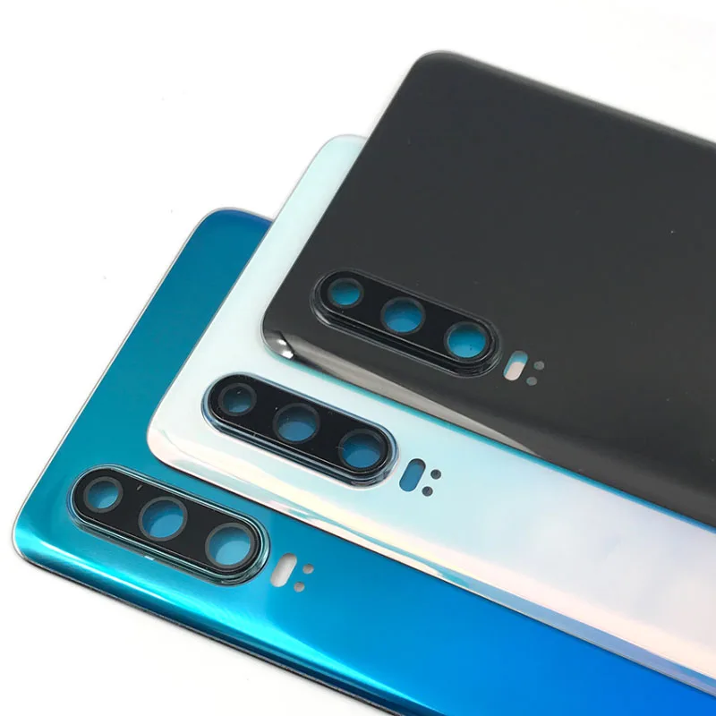 Замена для Huawei P30 задняя крышка батарейного отсека стеклянный задний корпус