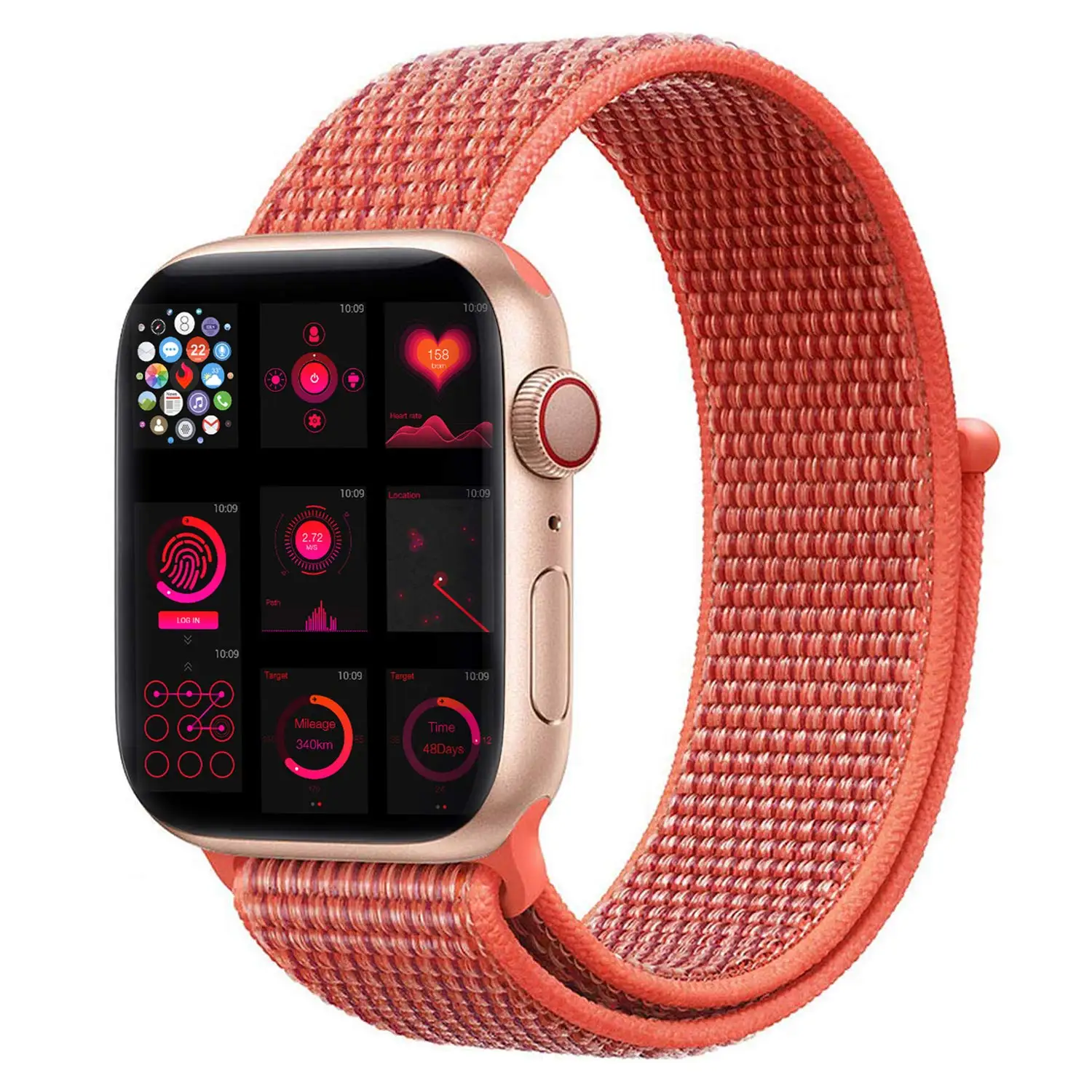 Ремешок для наручных часов Apple Watch Series 5 4 40 мм 44 браслет нейлоновый Браслет спортивный бесшовный ремешок для iwatch серии 3/2/1 38 мм 42 мм аксессуары - Цвет ремешка: nectarinc