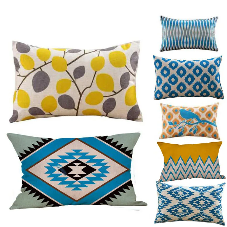 Современные Дизайнерские Наволочки чехлы на подушки простая Геометрическая