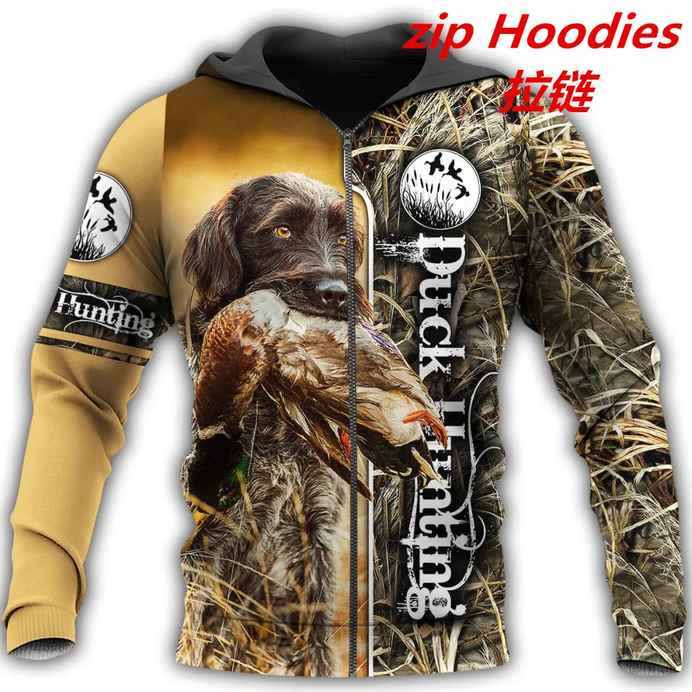 

New Fashion Men Hoodie animal Duck Hunting 3D Printed Harajuku Sweatshirt Unisex Casual Hoodies tops 6458