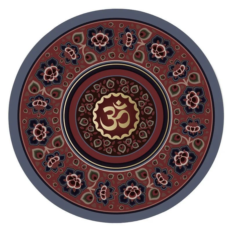 Круглый коврик для йоги натуральный каучук охрана окружающей среды МАНДАЛА