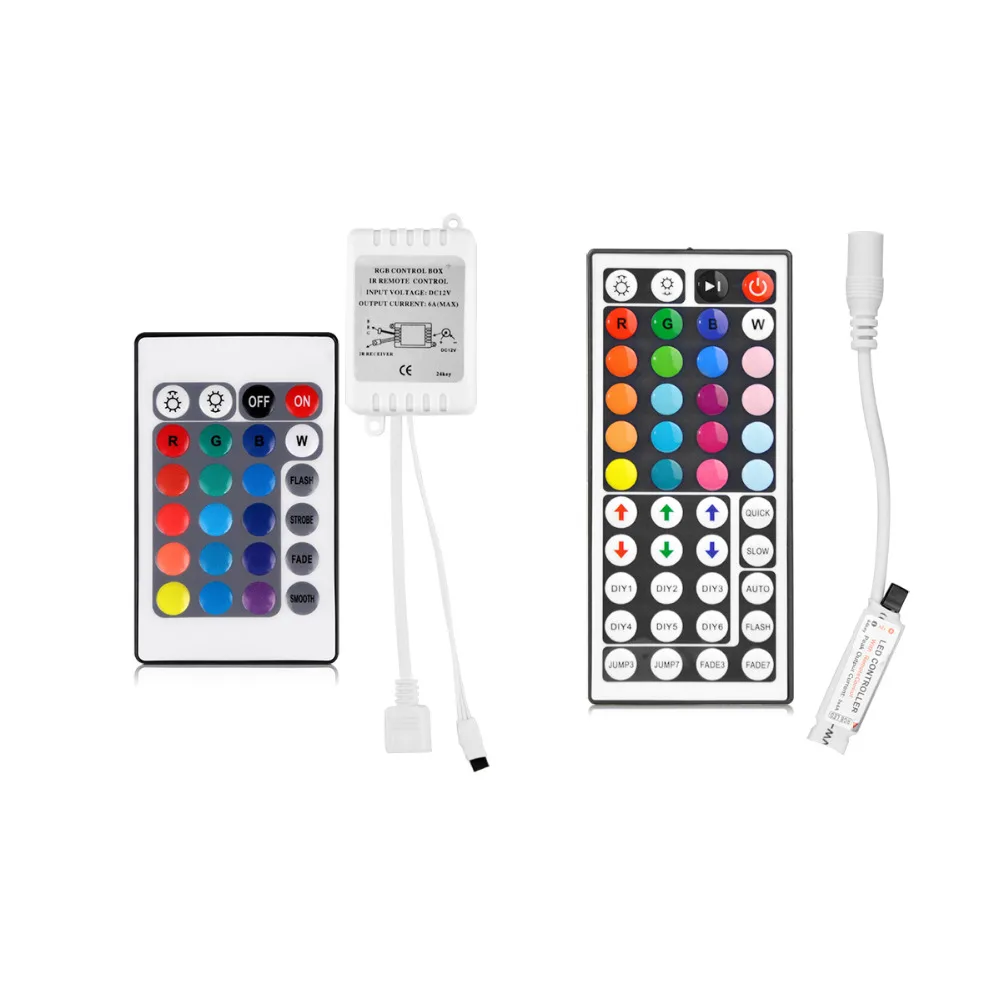 

LED Lights Controller RGB Controller 44 Keys 24 Keys Wireless Remote Control for 12V LED Strip