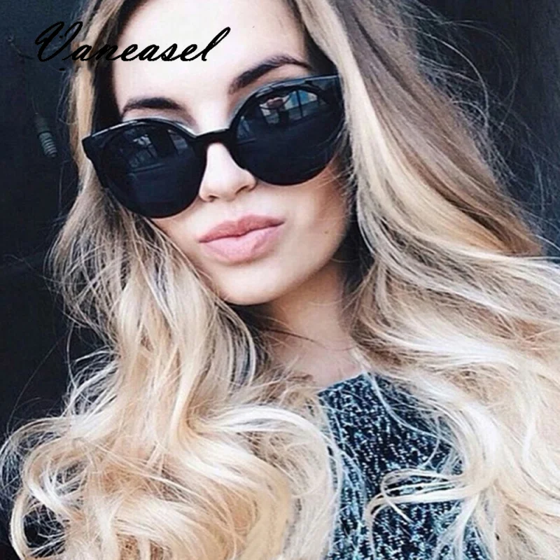 VANEASEL Gafas de sol Mujer 2019 популярные модные ретро солнцезащитные очки полуоправа