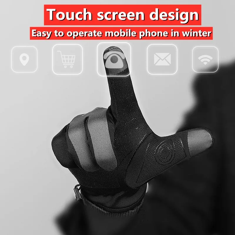 Зимние перчатки для бега сверхлегкие теплые мужские и женские велосипедные с