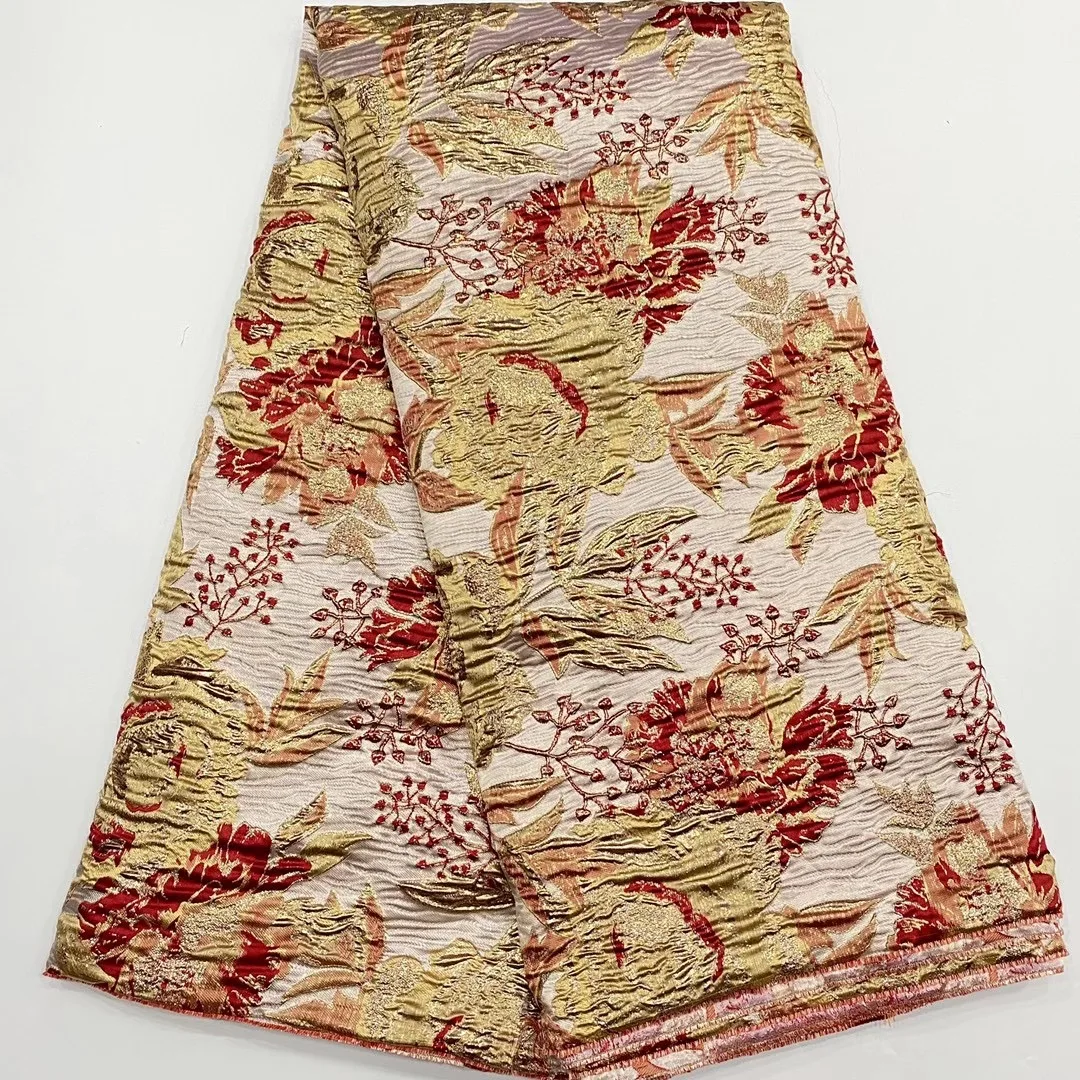 

Jacquard Lace Fabric Brocade 2020 Embroidery French Tulle Lace African Brocade Lace Fabric, Nigeria Wedding Dress D4220